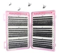 590 PCS Individual Eyelashes Cluster Lashes Kit, Natural Clusters Extensions Eye Lashes 8-16MM, Includes Curly, Durable Extensions for Girls & Women(30+40+50+60+80+100D)
