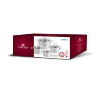 Gerlach Cookware set made of stainless steel 18/10 with 8 elements from Brava - G04-0322P-ZGA7-08PU-S1S1-01 54 x 28 x 21 cm