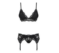 Obsessive 810-SEG-1 - Lace Lingerie Set (Black)