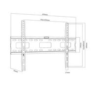 Maclean TV mount, max VESA 600x400, 32-100", 80kg, MC-419