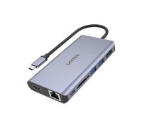 5902887070815 Adapter Unitek D1056A Hub USB-C 2x USB 3.1 HDMI DP RJ45 czytnikSD