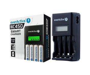 5902887070815 Ładowarka procesorowa do akumulatorków AA/AAA everActive NC-450 LC
