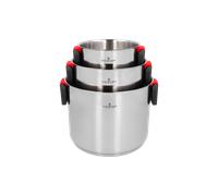 ZWIEGER KOMPACT AN INNOVATIVE SET OF POTS 6 PCS COOKWARE SET WITH GLASS LIDS POT