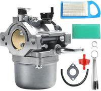 590399 Carburetor Fits for B&S 590399 796077 & Nikki 799245 Lawn Mower Engine Carb Replacement with Gasket, Fuel Line, Filter, Valve Fits 3HP-6.5HP Small Engines
