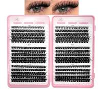 590pcs Individual Eyelashes,60 80 100D Lash Clusters Eyelash Extensions Thick Russian D Curl DIY Eyelash Extension for DIY at Home