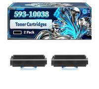 593-10038 Toner Cartridges Compatible for Dell 1700 1700n 1710 1710n Printers, With Chip Large Capacity 7000 Pages (2-Pack Black)