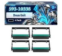 593-10338 Drum Unit Compatible for Dell 2230 2330 2330N 3330DN 2230D 2330D Printers, With Chip Large Capacity 30000 Pages (4 Pack Black)