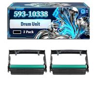 593-10338 Drum Unit Compatible for Dell 2230 2330 2330N 3330DN 2230D 2330D Printers, With Chip Large Capacity 30000 Pages (2-Pack Black)