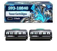593-10840 Toner Cartridges Compatible for Dell 3330DN Printers, With Chip Large Capacity 7000 Pages (2-Pack Black)