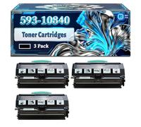 593-10840 Toner Cartridges Compatible for Dell 3330DN Printers, With Chip Large Capacity 7000 Pages (3 Pack Black)