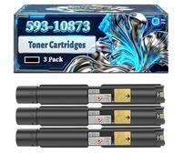 593-10873 Toner Cartridges Compatible for Dell 7130CDN Printers, With Chip Large Capacity 19000 Pages (3 Pack Black)