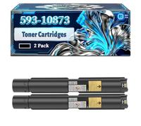 593-10873 Toner Cartridges Compatible for Dell 7130CDN Printers, With Chip Large Capacity 19000 Pages (2 Pack Black)