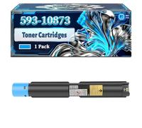 593-10873 Toner Cartridges Compatible for Dell 7130CDN Printers, With Chip Large Capacity 19000 Pages (1 Pack Cyan)