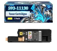 593-11130 Toner Cartridges Compatible for Dell C1660W Printers, With Chip Large Capacity 2250 Pages (1 Pack Yellow)