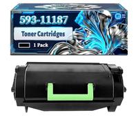 593-11187 Toner Cartridges Compatible for Dell B 5460dn B 5465dnf Printers, With Chip Large Capacity 6000 Pages (1 Pack Black)