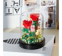 593 PCS Flower Rose Bouquet DIY Building Kit - Compatible with LEGO, Bonsai Tree & Botanical Collection Bricks, Mother's Day Gift