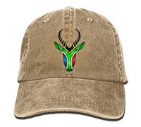 595 Denim Hat Unisex Cowboy Cap South African Springbok Dad Hat Casual Trucker Cap Baseball Cap Adjustable Outdoor Sun Cap for Adult Teens Kids, M