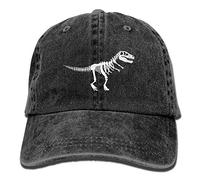 595 Denim Hat Women Men Cowboy Cap T Rex Skeleton Dinosaur Baseball Cap Premium Snapback Cap Unisex Dad Hat Casual Outdoor Sun Cap for Adult Teens Kids, M