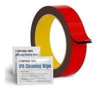 5952 Heavy Duty Double Sided Foam Tape - Industrial Strength Mounting Tape for Metal, Plastic & Painted Surfaces - High Bond Waterproof Acrylic Adhesive 25mm x 4.8m with IPA & Adhesion Promoter Wipes