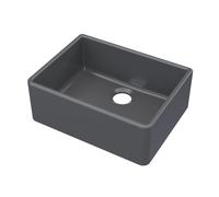 Balterley 595mm Butler Kitchen Sink, Single Bowl Durable Butler Fireclay Ceramic Kitchen Sink Bowl, Large Ceramic Apron Front Farmhouse Sinks - 595 x 450 x 220mm (Dark Grey)