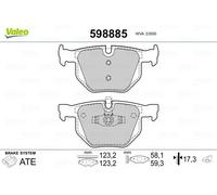 598885 REAR AXLE BRAKE PAD SET, DISC BRAKE VALEO