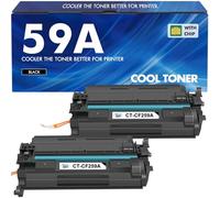 59A CF259A With Chip Toner Cartridge Compatible for HP 59A 59X Laserjet Pro M404dn Toner M404dw MFP M428dw M428fdw M404n M428fdn M304n M304dn M404 M428 M304 M406 M430 CF259X 259A, 2er-Pack Black