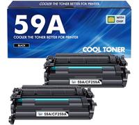 59A CF259A With Chip Toner Cartridge Compatible for HP 59A 59X Laserjet Pro M404dn Toner M404dw MFP M428dw M428fdw M404n M428fdn M304n M304dn M404 M428 M304 M406 M430 CF259X 259A, 2er-Pack Black
