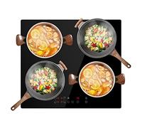 59cm Ceramic Hob in Black - Digital Touch Controls - 4 Cooking Zones (watts, 6000)