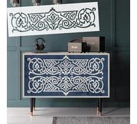 59cm Damask Border Baroque Rococo Stencils Templates Decorate On The Wall Reusable Painting Decoration for Furniture for Plaster Portable S428