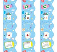 59ft Nurse Day Themed Border Trim Bulletin Board Border 59ft Long 70mm Wide Healthcare Borders Wall Sticker Paper Sticker Roll