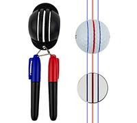 59Golf - Golf ball triple line marker + permanent markers (red and blue + poker chip)
