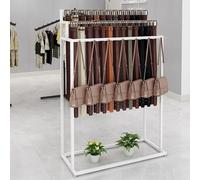 59in Floor Standing Belt Display Rack Metal 3-Tier Tie & ScarfVersatile Clothing Hanger for Retail Stores & Bedrooms Space-Saving Purse Shelf