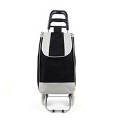 59L Folding Lightweight Shopping Trolley, Hard Wearing & Foldaway for Easy Storage, Large Shopping Trolley on 2 Wheels Shopping Cart (Black)