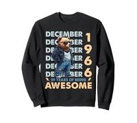 59th Birthday Bear Legends December 1966 59 Years Old Mens Sweatshirt