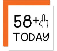 59th Birthday Card Funny for Women - Novelty Middle Finger - Rude Birthday Cards for Men, 145mm Greeting Cards, Joke Banter Cards Mum Dad Grandad Granny Nanny Auntie Uncle
