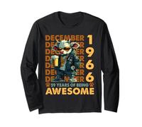 59th Birthday Cow Legends December 1966 59 Years Old Mens Long Sleeve T-Shirt
