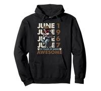 59th Birthday Dog Lover June 1996 Vintage 59 Years Old Men Pullover Hoodie