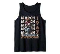 59th Birthday Dog Lover March 1967 Vintage 59 Years Old Tank Top