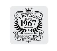 59th Birthday Gift for Men Vintage 1967 Aged to Perfection Printed Coaster Present for 59 Year Old Etched Printed Placemat (Printed Coaster)