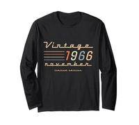 59th Birthday Gifts for Men November 1966 59 Year Old Bday Long Sleeve T-Shirt
