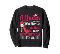59th Birthday High Heel A Queen Was Born In June 1967 Sweatshirt