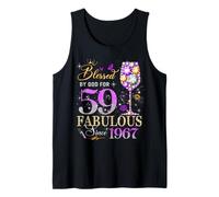 59th Birthday Queen Blessed by God 59 Fabulous Since 1967 Tank Top
