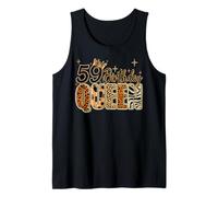 59th Birthday Queen Leopard Crown, 59 Years Old Women Girls Tank Top