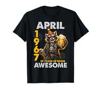 59th Birthday Raccoon Beer April 1967 Vintage 59 Years Old T-Shirt