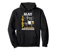 59th Birthday Raccoon Beer May 1996 Vintage 59 Years Old Pullover Hoodie