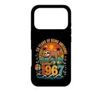 59th Birthday Retro Sloth Tropical Vintage 1967 59 Years Old Case for iPhone 17 Pro