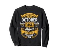 59th Birthday The Real Legends October 1966 59 Years Old Men Sweatshirt