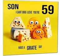 59th Son Birthday Card for Son - Cheese Pun Funny Son's Birthday Card for 59 Year old Fifty Nine, Fifty Ninth
