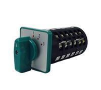 5A 380V Rotary Cam Switch 3 Position 6 Poles 36 Terminals Main Universal Changeover LW6-6 1Pcs