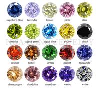 5A Cubic Zirconia Stone Multicolor Round Shape Brilliant Cut Loose CZ Stones Synthetic Gems Beads For Jewelry1.0~20mm AAAAA amethyst